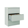 Lateral File, 3 Legal/Letter-Size File Drawers, Light Gray, 30" x 18.62" x 40.25"