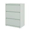 Lateral File, 3 Legal/Letter-Size File Drawers, Light Gray, 30" x 18.62" x 40.25"