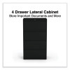 Lateral File, 4 Legal/Letter-Size File Drawers, Black, 30" x 18.63" x 52.5"