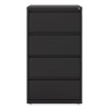 Lateral File, 4 Legal/Letter-Size File Drawers, Black, 30" x 18.63" x 52.5"