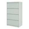 Lateral File, 4 Legal/Letter-Size File Drawers, Light Gray, 30" x 18.62" x 52.5"