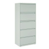 Lateral File, 5 Legal/Letter-Size File Drawers, Light Gray, 30" x 18.62" x 67.62"