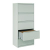 Lateral File, 5 Legal/Letter-Size File Drawers, Light Gray, 30" x 18.62" x 67.62"