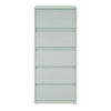 Lateral File, 5 Legal/Letter-Size File Drawers, Light Gray, 30" x 18.62" x 67.62"