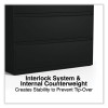 Lateral File, 2 Legal/Letter-Size File Drawers, Black, 36" x 18.63" x 28"