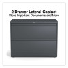 Lateral File, 2 Legal/Letter/A4/A5-Size File Drawers, Charcoal, 36" x 18.63" x 28"