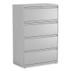 Lateral File, 4 Legal/Letter-Size File Drawers, Light Gray, 36" x 18.63" x 52.5"