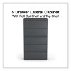 Lateral File, 5 Legal/Letter/A4/A5-Size File Drawers, Charcoal, 36" x 18.63" x 67.63"