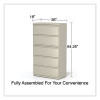 Lateral File, 5 Legal/Letter/A4/A5-Size File Drawers, Putty, 36" x 18.63" x 67.63"
