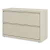 Lateral File, 2 Legal/Letter-Size File Drawers, Putty, 42" x 18.63" x 28"