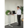 Alera Adaptivergo Sit-Stand Two-Stage Electric Height-Adjustable Table Base, 42.03" To 70.9" x 23.6" x 27" To 45.2", Gray