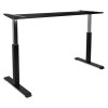 Alera Adaptivergo Sit-Stand Pneumatic Height-Adjustable Table Base, 59.06" x 28.35" x 26.18" To 39.57", Black