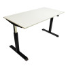 Alera Adaptivergo Sit-Stand Pneumatic Height-Adjustable Table Base, 59.06" x 28.35" x 26.18" To 39.57", Black