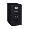 Two-Drawer Economy Vertical File, Letter-Size File Drawers, Black, 15" x 22" x 28.37"