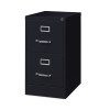 Two-Drawer Economy Vertical File, Letter-Size File Drawers, Black, 15" x 22" x 28.37"
