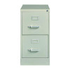 Two-Drawer Economy Vertical File, 2 Letter-Size File Drawers, Light Gray, 15" x 25" x 28.38"