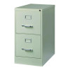 Two-Drawer Economy Vertical File, 2 Letter-Size File Drawers, Light Gray, 15" x 25" x 28.38"