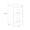 Two-Drawer Economy Vertical File, 2 Letter-Size File Drawers, Light Gray, 15" x 25" x 28.38"
