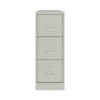 Three-Drawer Economy Vertical File, Letter-Size File Drawers, 15" x 22" x 40.19", Light Gray