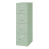 Economy Vertical File, 4 Letter-Size File Drawers, Light Gray, 15" x 25" x 52"