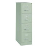 Economy Vertical File, 4 Letter-Size File Drawers, Light Gray, 15" x 25" x 52"
