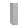 Five-Drawer Economy Vertical File, Letter-Size File Drawers, 15" x 26.5" x 61.37", Light Gray