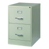 Two-Drawer Economy Vertical File, 2 Legal-Size File Drawers, Light Gray, 15" x 25" x 28.38"