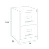 Two-Drawer Economy Vertical File, 2 Legal-Size File Drawers, Light Gray, 15" x 25" x 28.38"