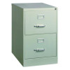 Two-Drawer Economy Vertical File, 2 Legal-Size File Drawers, Light Gray, 15" x 25" x 28.38"