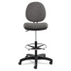 Alera Interval Series Swivel Task Stool, Supports 275 Lb, 23.93" To 34.53" Seat Height, Graphite Gray Seat/Back, Black Base