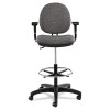 Alera Interval Series Swivel Task Stool, Supports 275 Lb, 23.93" To 34.53" Seat Height, Graphite Gray Seat/Back, Black Base