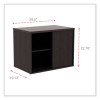 Alera Open Office Desk Series Low Storage Cabinet Credenza, Woodgrain Laminate, 29.5w x 19.13d x 22.78h, Espresso
