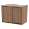 Alera Open Office Desk Series Low Storage Cabinet Credenza, Woodgrain Laminate, 29.5w x 19.13d x 22.78h, Modern Walnut