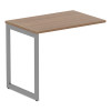 Alera Open Office Series O-Leg Return Base, Fully Adjustable, 36 To 70.78w x 23.38d x 28.5h, Silver