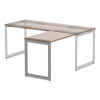 Alera Open Office Series O-Leg Return Base, Fully Adjustable, 36 To 70.78w x 23.38d x 28.5h, Silver
