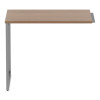 Alera Open Office Series O-Leg Return Base, Fully Adjustable, 36 To 70.78w x 23.38d x 28.5h, Silver