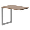 Alera Open Office Series O-Leg Return Base, Fully Adjustable, 36 To 70.78w x 23.38d x 28.5h, Silver