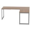 Alera Open Office Series O-Leg Return Base, Fully Adjustable, 36 To 70.78w x 23.38d x 28.5h, Silver