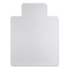Non-Studded Chair Mat For Hard Floors, Rectangular With Lip, Straight Edges, 36" x 48", Clear