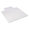 Non-Studded Chair Mat For Hard Floors, Rectangular With Lip, Straight Edges, 36" x 48", Clear