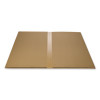 Non-Studded Chair Mat For Hard Floors, Rectangular With Lip, Straight Edges, 36" x 48", Clear