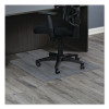 Non-Studded Chair Mat For Hard Floors, Rectangular With Lip, Straight Edges, 36" x 48", Clear