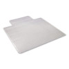 Studded Chair Mat For Flat To Low Pile Carpeted Floors, Rectangular With Wide Lip, Beveled Edges, 45" x 53", Clear