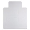 Studded Chair Mat For Flat To Low Pile Carpeted Floors, Rectangular With Wide Lip, Beveled Edges, 45" x 53", Clear