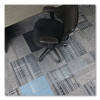 Studded Chair Mat For Flat To Low Pile Carpeted Floors, Rectangular, Beveled Edges, 46" x 60", Clear