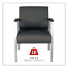 Alera Metalounge Series Mid-Back Guest Chair, 24.6" x 26.96" x 33.46", Black Seat, Black Back, Silver Base
