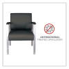 Alera Metalounge Series Mid-Back Guest Chair, 24.6" x 26.96" x 33.46", Black Seat, Black Back, Silver Base