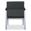 Alera Metalounge Series Mid-Back Guest Chair, 24.6" x 26.96" x 33.46", Black Seat, Black Back, Silver Base