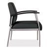 Alera Metalounge Series Mid-Back Guest Chair, 24.6" x 26.96" x 33.46", Black Seat, Black Back, Silver Base
