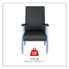 Alera Metalounge Series High-Back Guest Chair, 24.6" x 26.96" x 42.91", Black Seat, Black Back, Silver Base